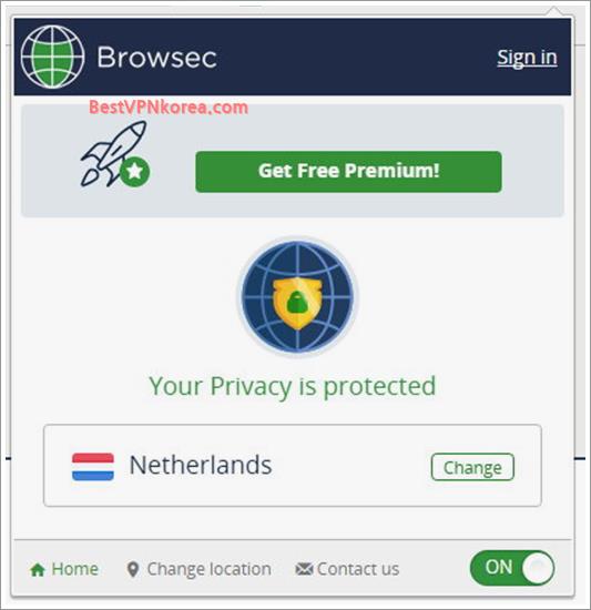 Browsec VPN 활성화